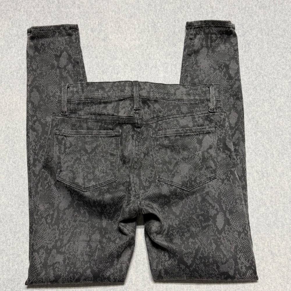 Frame Le Skinny de Jeanne Jeans 27 Tonal Python Grey Snakeskin LSJTP208P